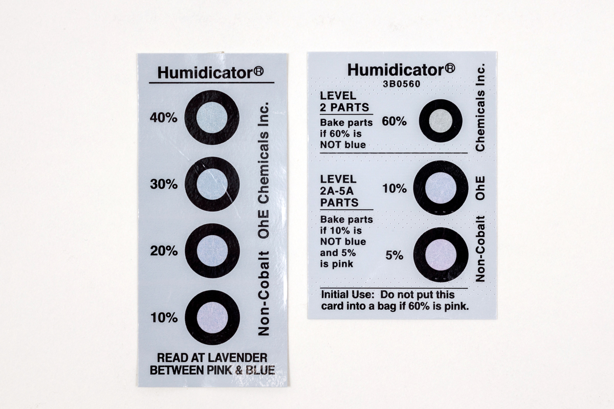 Humidity indicator card
