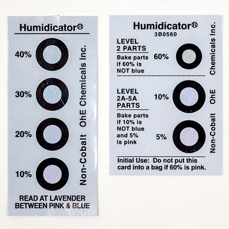 Humidity indicator card